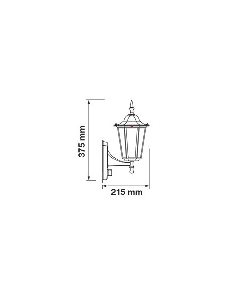 V-TAC VT-751 7071 LED-Laterne Wandleuchte mit E27-Fassung (Max 60W) mit Bewegungssensor Weiß IP44