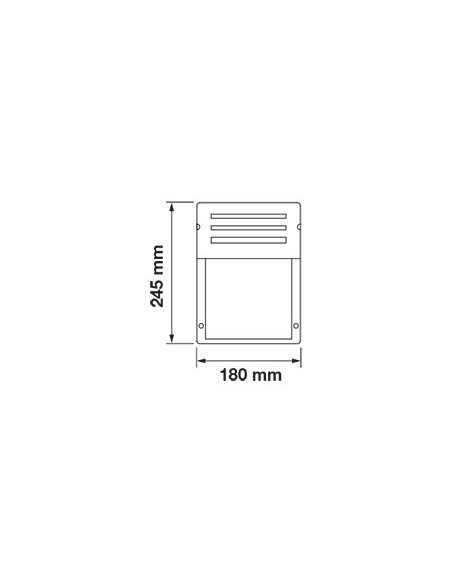 V-TAC VT-754 7077 LED Wall Light with E27 Lampholder (Max 60W) White Satin Glass IP44