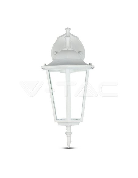 V-TAC VT-750 7069 LED Lantern Wall Lamp with E27 Lampholder (Max 60W) Downward Lampholder White IP44