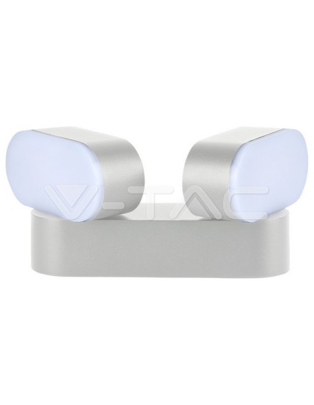 V-TAC VT-814 8292 12W Oval LED Wall Lamp White with Dual Rotatable Head 3000K IP65