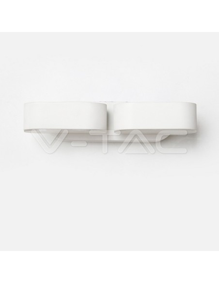 V-TAC VT-814 8292 12W Oval LED Wall Lamp White with Dual Rotatable Head 3000K IP65