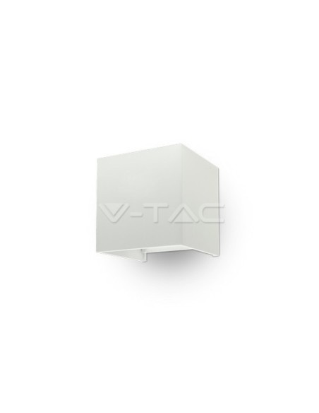V-TAC VT-759 7088 Vierkante LED Wandlamp Dubbele LED COB 6W Satijn Wit Kleur Regelbare Lichtbundel 4000K IP65