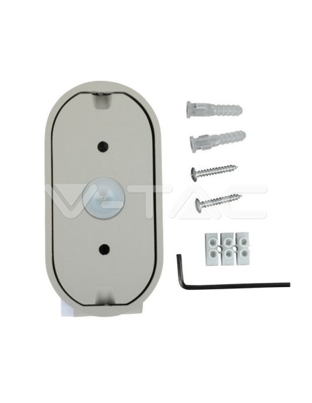 V-TAC VT-816 8290 Ovale LED-Wandleuchte 6W Grau mit schwenkbarem Kopf 3000K IP65