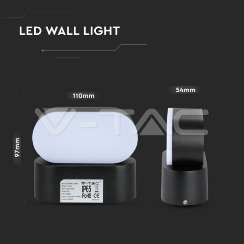 V-TAC VT-816 8288 Oval LED Wall Lamp...