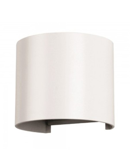 V-TAC VT-756 7091 Abgerundete LED-Wandleuchte Doppel-LED COB 6W Satinweiß Farbe Einstellbarer Lichtstrahl 4000K IP65