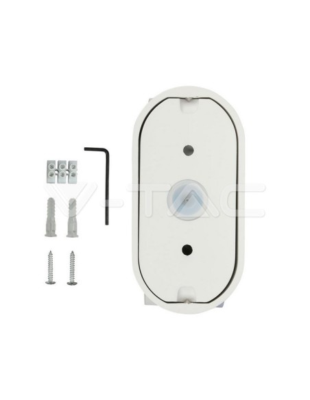 V-TAC VT-816 8287 Lampe murale ovale LED 6W blanche avec tête rotative 4000K IP65