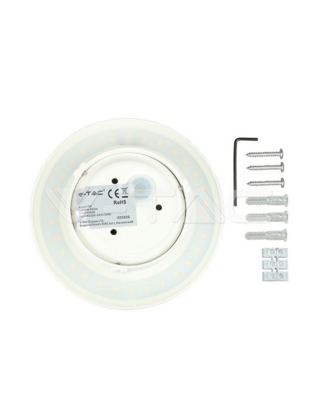 V-TAC VT-741 7524 LED Ronde Wandlamp 6W Kleur Wit 3000K IP65
