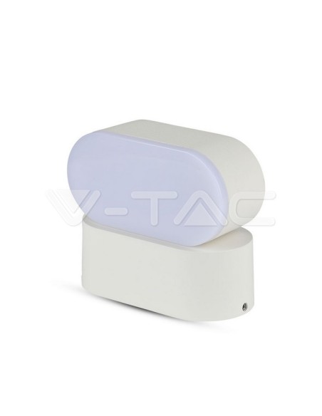 V-TAC VT-816 8286 Ovale LED Wandlamp 6W Wit met draaibare kop 3000K IP65