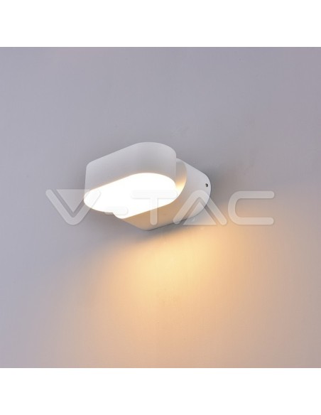 V-TAC VT-816 8286 Oval LED Wall Lamp 6W White with Rotatable Head 3000K IP65