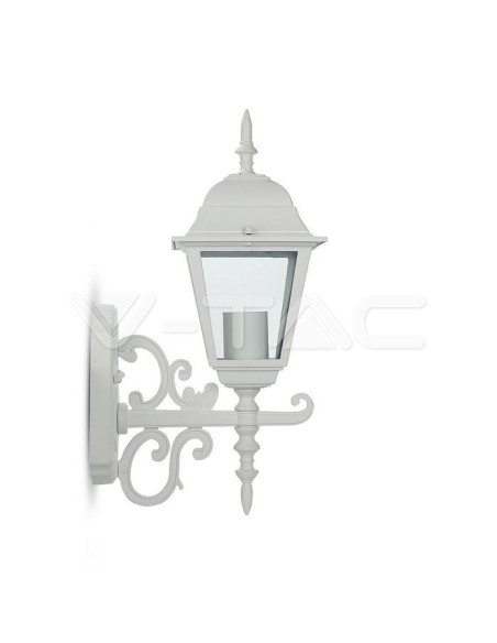 V-TAC VT-760 7520 Small LED Lantern Wall Lamp with E27 (Max 60W) Upward-facing Matt White IP44