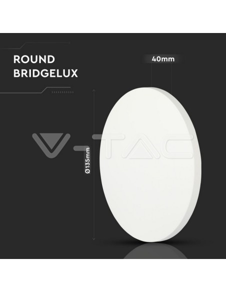 V-TAC VT-741 7525 LED Round Wall Lamp 6W White Colour 4000K IP65