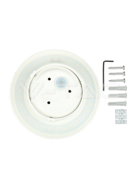 V-TAC VT-743 7527 Lampe murale ronde à LED 9W couleur blanche 4000K IP65