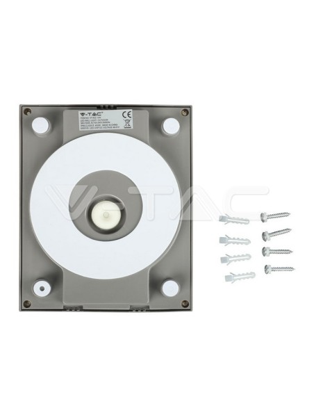V-TAC VT-822 8338 LED Lantaarn wandlamp 12W Kleur Grijs 4000K IP65