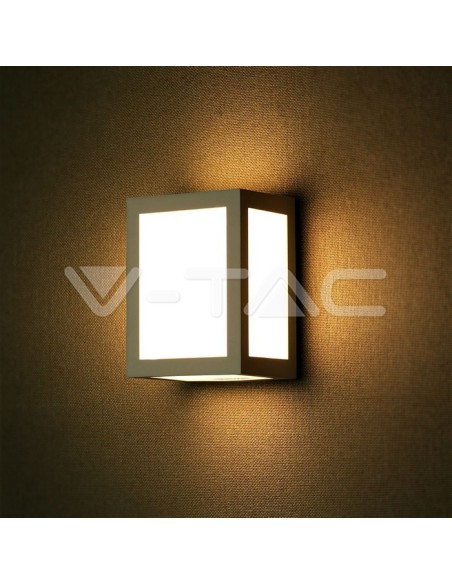 V-TAC VT-822 8338 Lámpara LED de pared 12W Color Gris 4000K IP65