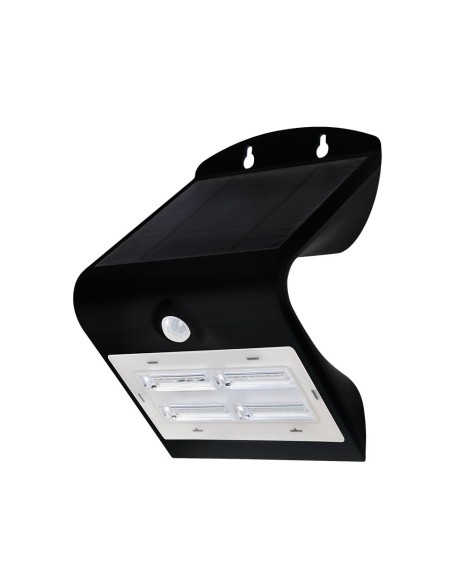 V-TAC VT-768 7528 Solar LED Batterie Wandleuchte 3W 30LED mit PIR Sensor Farbe Schwarz 3000K+4000K IP65