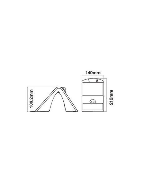 V-TAC VT-768 7528 Zonne LED Batterij Wandlamp 3W 30LED met PIR Sensor Kleur Zwart 3000K+4000K IP65