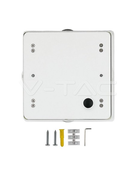 V-TAC VT-704 8209 Lampe murale carrée à LED 4W 3000K Blanc IP65