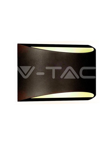V-TAC VT-815 8684 Chip LED Bridgelux 10W Doble haz de luz de pared Negro 4000K IP54