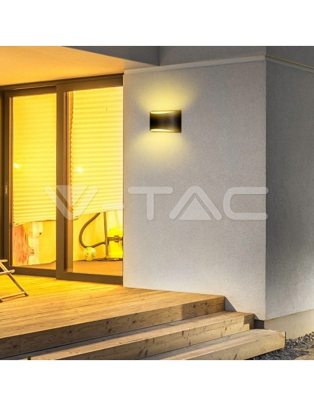V-TAC VT-815 8684 LED Chip Bridgelux 10W Dual Light Beam wandlamp zwart 4000K IP54