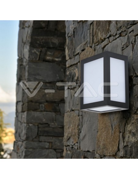 V-TAC VT-822 8342 LED Lantern Wall Lamp 12W Colour Black 6400K IP65