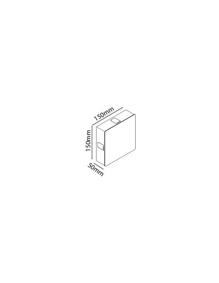 V-TAC VT-704 8211 4W Square LED Wall Lamp Black Colour 3000K IP65
