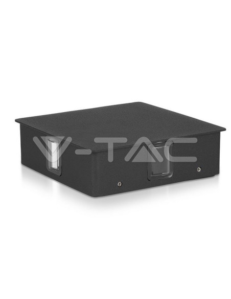 V-TAC VT-704 8211 4W Square LED Wall Lamp Black Colour 3000K IP65