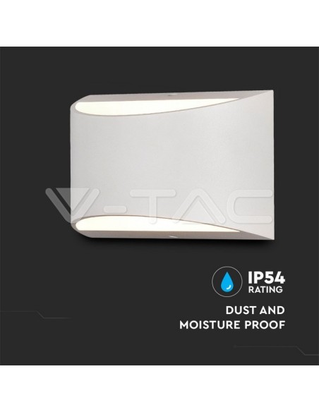 V-TAC VT-815 8683 Puce LED Bridgelux 10W Applique à double faisceau lumineux Blanc 4000K IP54