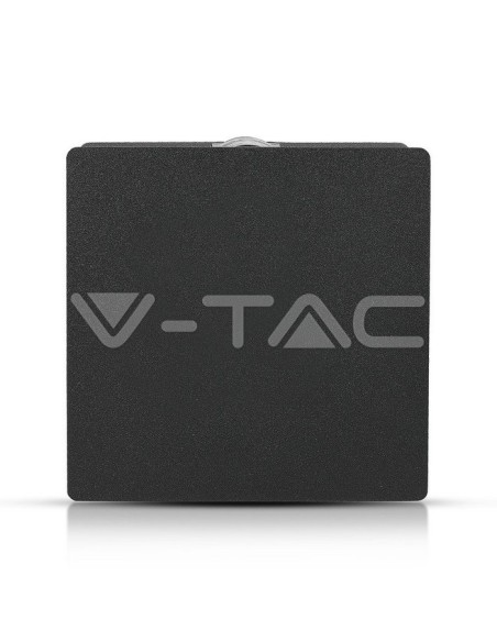 V-TAC VT-704 8212 4W Quadratische LED-Wandleuchte Schwarz Farbe 4000K IP65