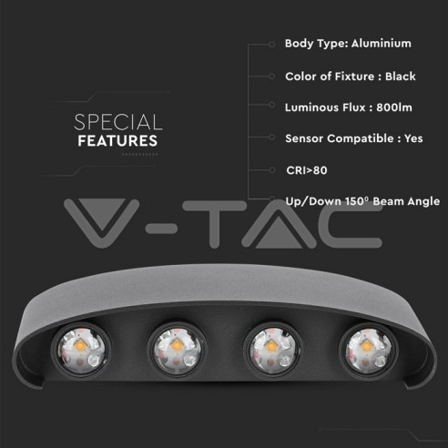V-TAC VT-848 8620 Applique LED da...