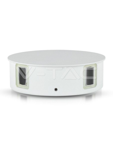 V-TAC VT-706 8214 Lampada LED da Muro Rotondo 4W Colore Bianco 4000K IP65