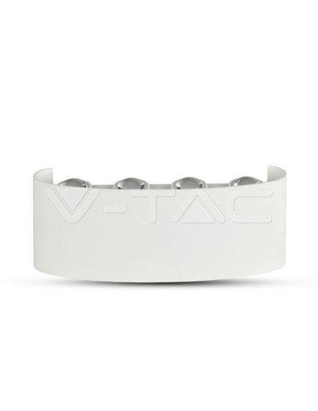 V-TAC VT-848 8617 Applique murale à LED 8W à double faisceau lumineux Corps en sable 3000K Blanc IP54