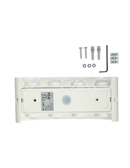 V-TAC VT-848 8617 LED Wall Light 8W Dual Light Beam Sand Body 3000K White IP54