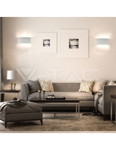 V-TAC VT-848 8617 LED Wall Light 8W Dual Light Beam Sand Body 3000K White IP54
