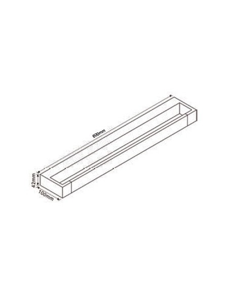 V-TAC VT-819 8533 Lámpara de pared rectangular LED 18W con panel giratorio 90° 3000K Blanco IP44
