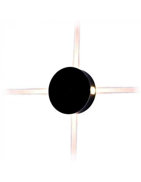 V-TAC VT-706 8215 LED Ronde Wandlamp 4W Zwart Kleur 3000K IP65