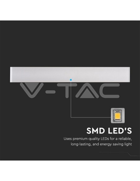 V-TAC VT-821 8535 20W LED Rectangular de pared con doble haz de luz 3000K Blanco IP44