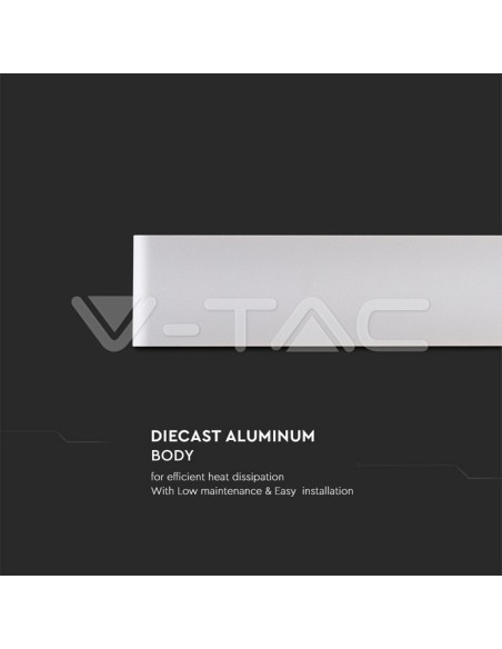 V-TAC VT-821 8535 20W LED Rechthoekige Wandlamp met Dubbele Lichtbundel 3000K Wit IP44