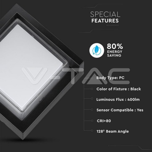 V-TAC VT-831 8610 6W Vierkante LED...