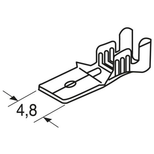 Male faston 4.8mm