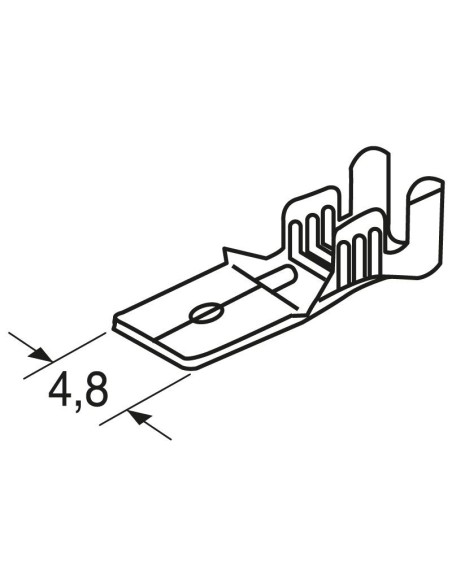 Male faston 4.8mm