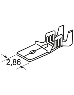 Faston maschio 2,86mm 2
