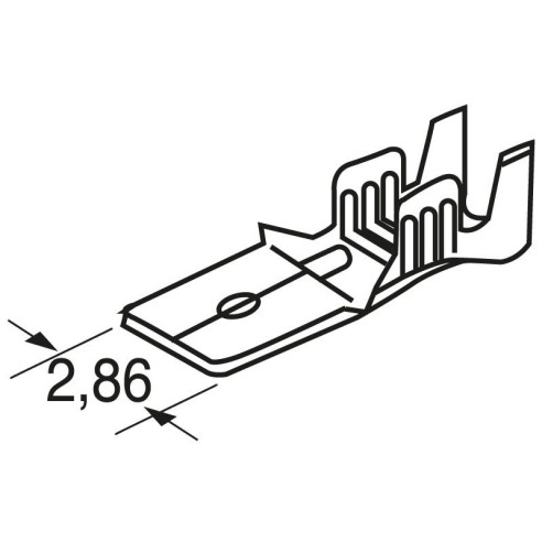 Faston maschio 2,86mm
