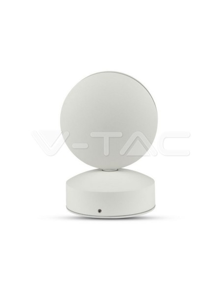 V-TAC VT-707 8217 LED Wandleuchte rund 7W 360° Lichtstrahl Weiß 3000K IP65