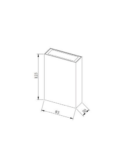 V-TAC VT-844 8560 LED Rectangular Wall Lamp 4W White Colour 3000K IP65