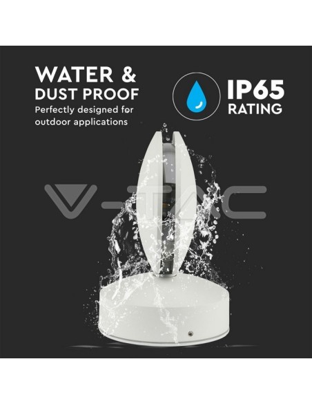 V-TAC VT-707 8218 LED Round Wall Lamp 7W 360° Light Beam White 4000K IP65