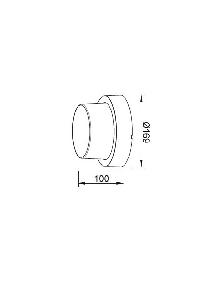 V-TAC VT-828 8541 Applique murale ronde à LED 12W Couleur Noir 3000K IP65