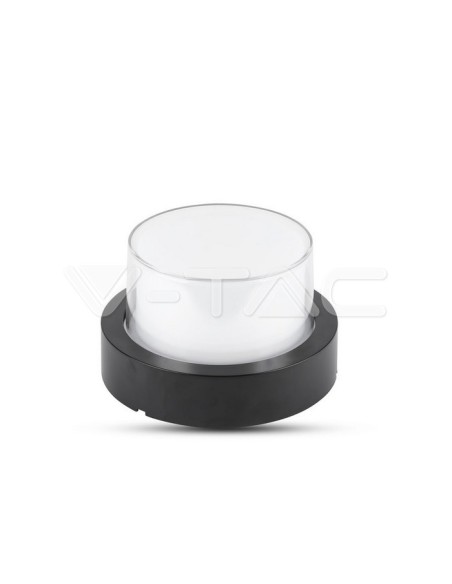 V-TAC VT-828 8541 LED Ronde Wandlamp 12W Kleur Zwart 3000K IP65