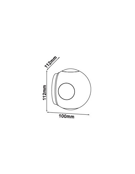 V-TAC VT-834 8554 LED Spherical Wandleuchte 4 LED COB 4W Farbe Schwarz 4000K IP65