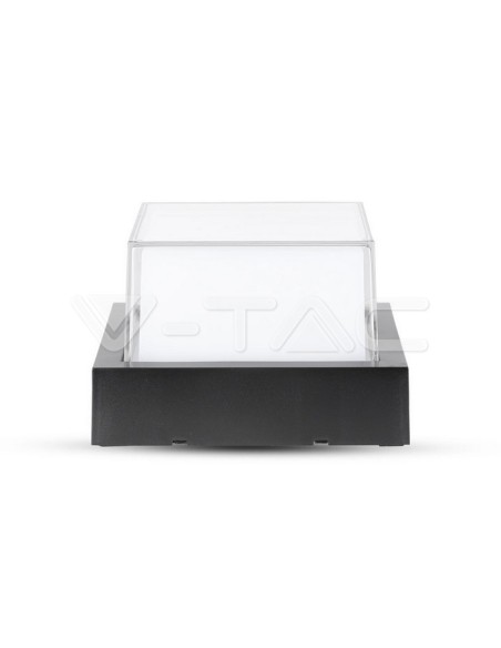 V-TAC VT-828 8544 12W Vierkante LED Wandlamp Zwart Kleur 4000K IP65