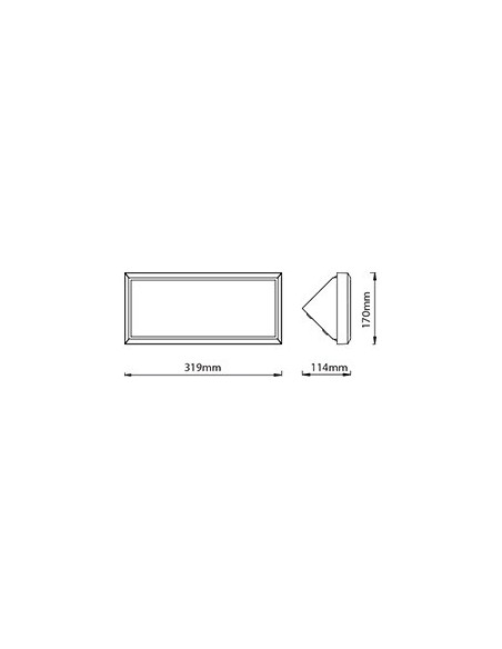 V-TAC VT-8055 8236 Lampada LED da Muro Angolare 20W Colore Grigio 3000K IP65